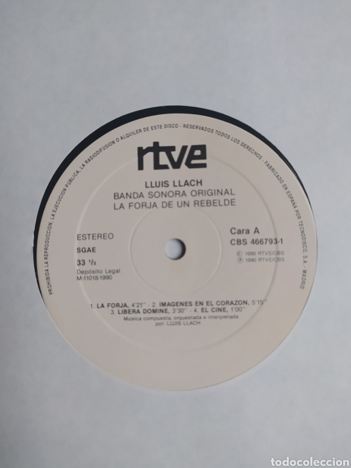 Discos de vinilo: LP BSO Llu&iacute;s Llach - Foto 2