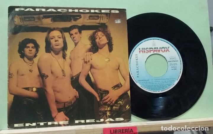 Discos de vinilo: Parachokes. Entre rejas. Hispavox 1992 -- Single - Foto 1