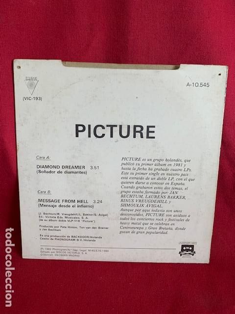 Discos de vinilo: PICTURE - DIAMOND DREAMER - Foto 4