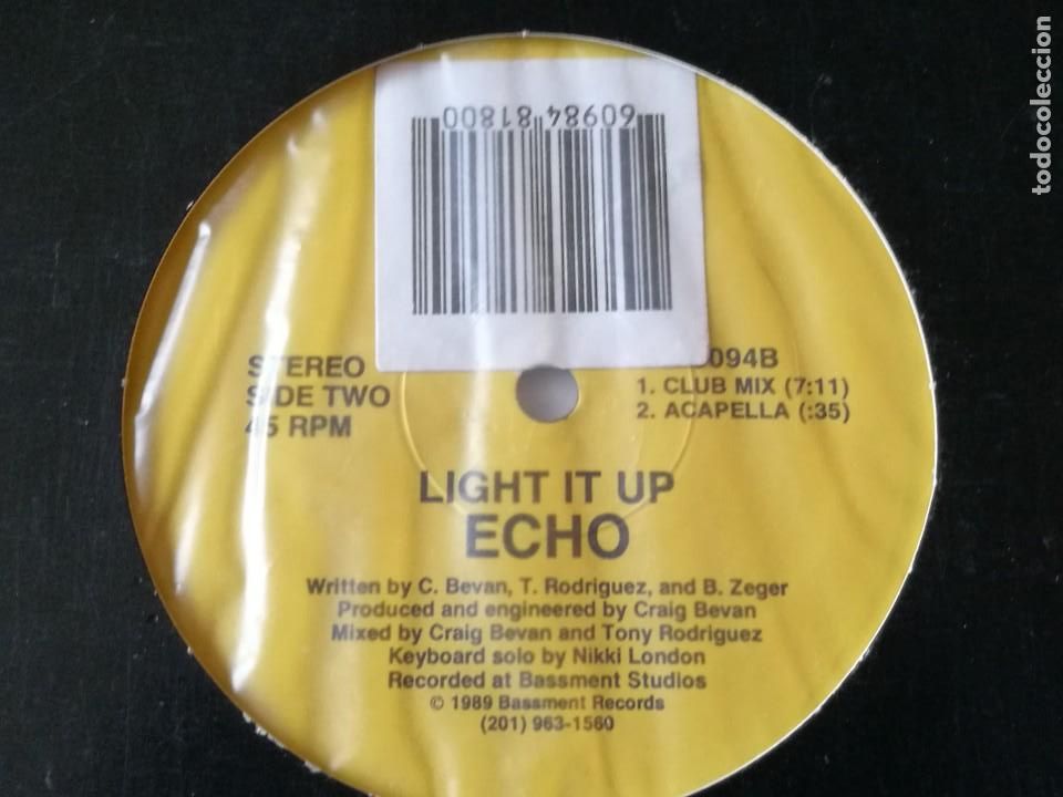 Discos de vinilo: Echo - Light It Up - 1989 - Foto 2