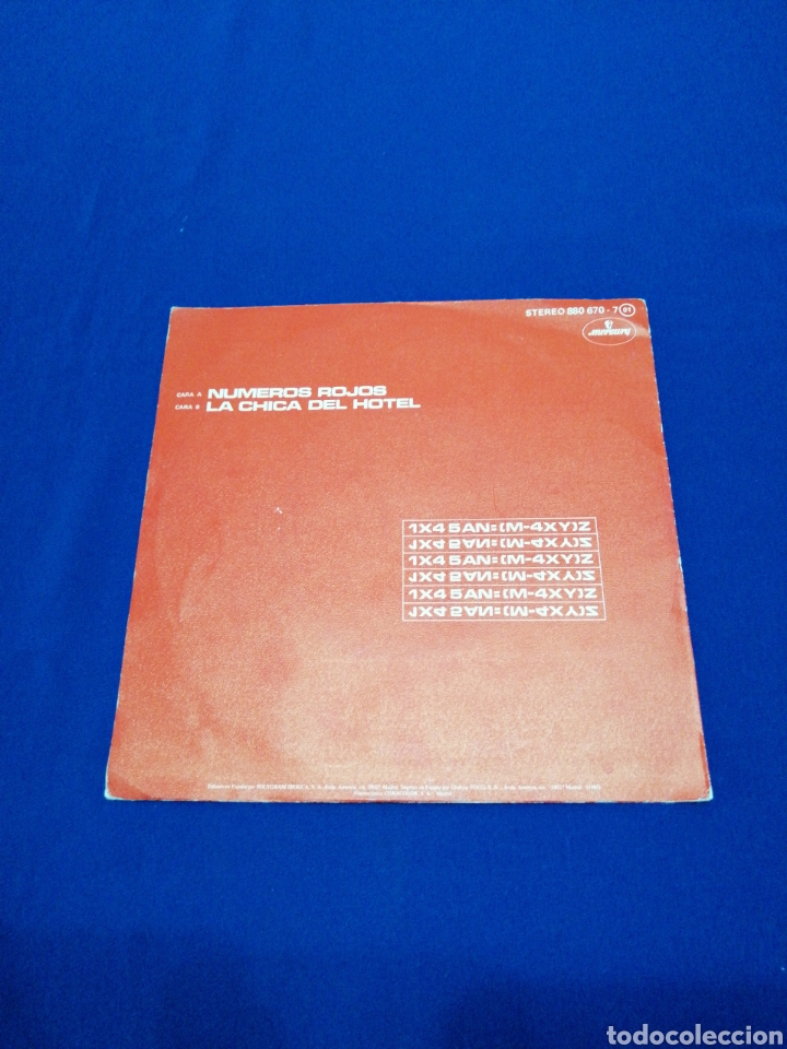 Discos de vinilo: AZUL Y NEGRO NUMEROS ROJOS - Foto 2