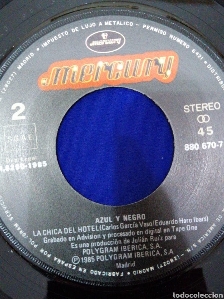 Discos de vinilo: AZUL Y NEGRO NUMEROS ROJOS - Foto 5