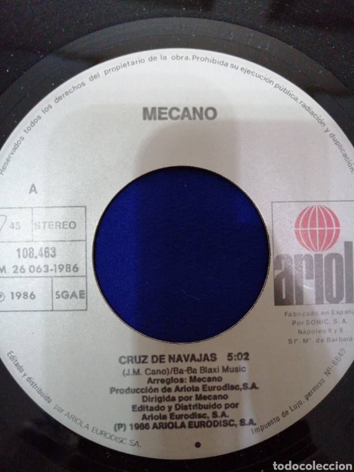 Discos de vinilo: MECANO CRUZ DE NAVAJAS - Foto 5