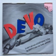 Discos de vinilo: DEVO ‎– (I CÅN'T GÈT MÉ NÖ) SÅTISFACTIÖN / SLÖPPY (I SÅW MY BABY GÉTTING) , UK 1978 STIFF RECORDS