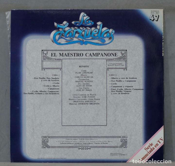 Discos de vinilo: LP. EL MAESTRO CAMPANONE. LA ZARZUELA. 47 - Foto 2