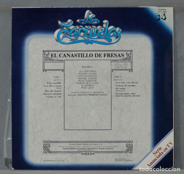Discos de vinilo: LP. EL CANASTILLO DE FRESAS. LA ZARZUELA. 64 - Foto 2