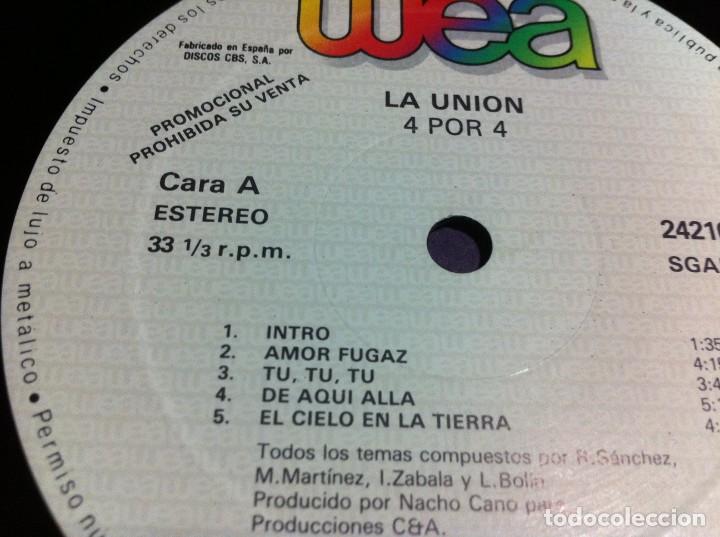Discos de vinilo: La Uni&oacute;n - 4 x 4 Lp Promo - Foto 4