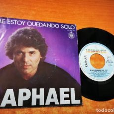 Discos de vinilo: RAPHAEL ME ESTOY QUEDANDO SOLO SINGLE VINILO DEL AÑO 1985 CONTIENE 2 TEMAS MUY RARO. Lote 325823943