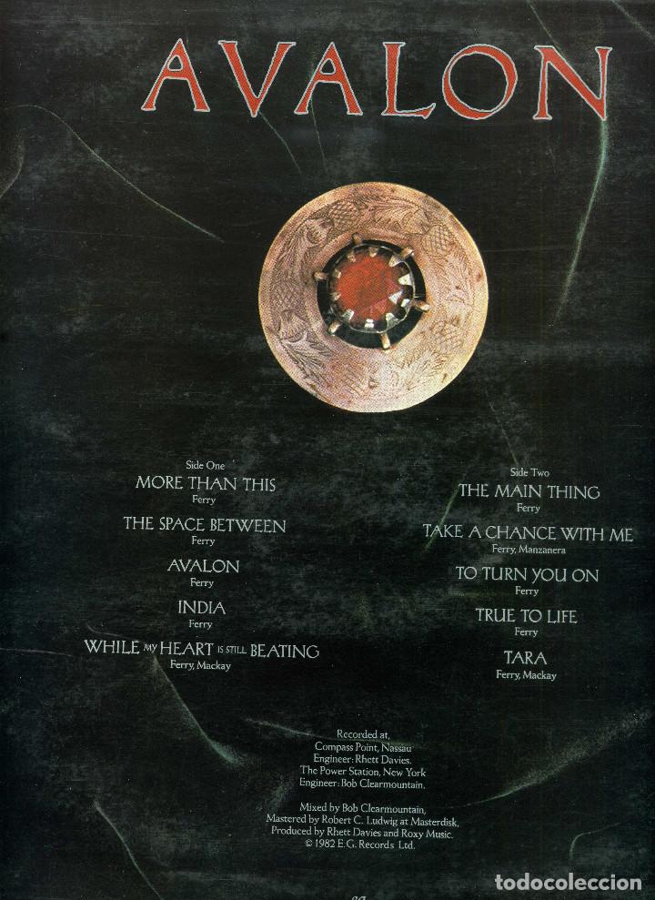 Discos de vinilo: ROXY MUSIC - AVALON - Foto 3