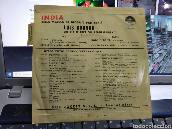 Discos de vinilo: Luis bord&oacute;n ep india + 3 argentina - Foto 2