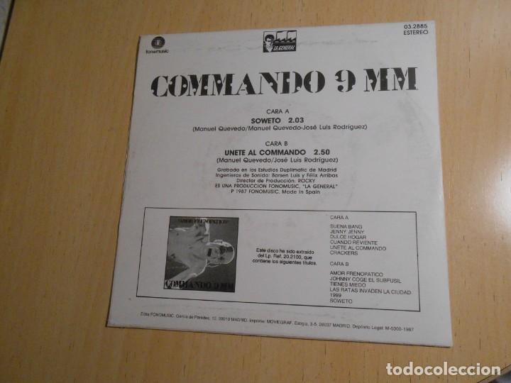 Discos de vinilo: COMMANDO 9 MM, SG, SOWETO + 1, A&Ntilde;O 1987 - Foto 2