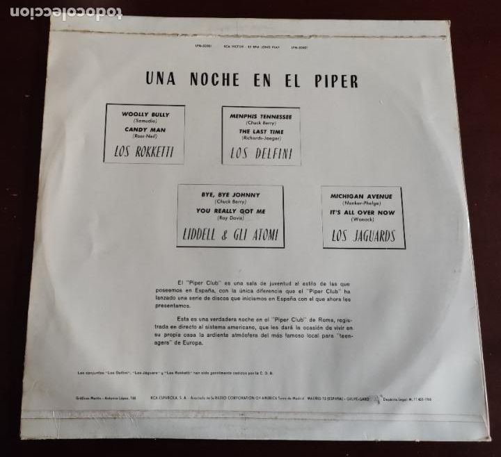 Discos de vinilo: UNA NOCHE EN EL PIPER - LP - 1966 - Foto 2