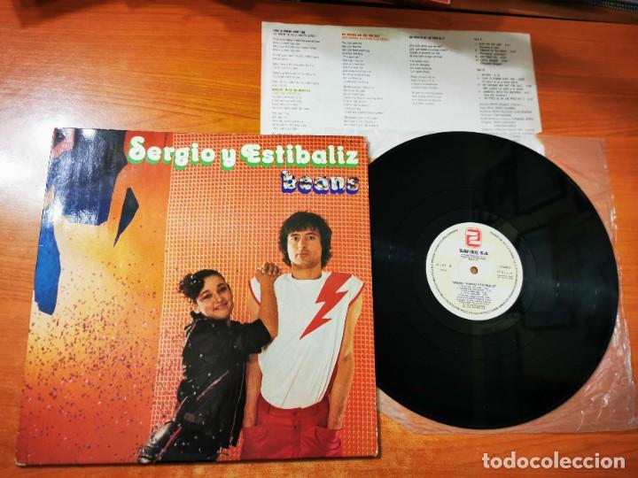 Discos de vinilo: SERGIO Y ESTIBALIZ Beans LP VINILO A&Ntilde;O 1979 CON ENCARTE GATEFOLD MOCEDADES CANTADO EN INGLES RARO
