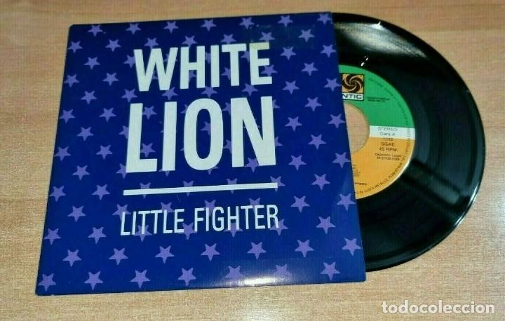 Disques de vinyle: WHITE LION Little fighter SINGLE VINILO PROMO DEL A&Ntilde;O 1989 ESPA&Ntilde;A MIKE TRAMP MISMO TEMA