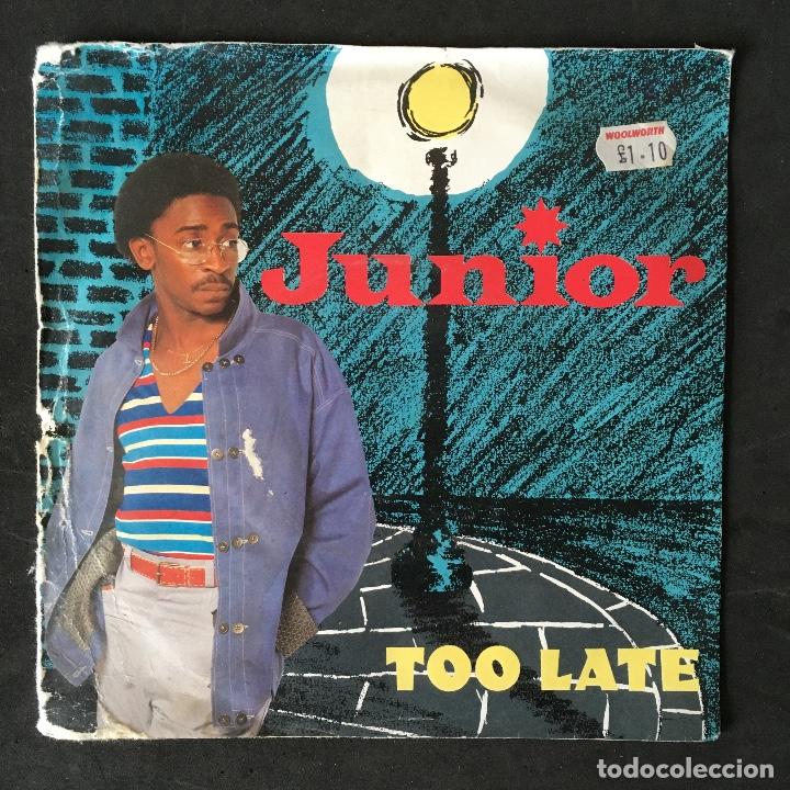 Discos de vinilo: VINILO SINGLE - JUNIOR - TOO LATE - MER112 MERCURY 1982 - Foto 1
