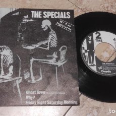 Disques de vinyle: THE SPECIALS - GHOST TOWN / WHY? / FRIDAY NIGHT, SATURDAY MORNING // SINGLE // SPAIN // 1981. Lote 326332738