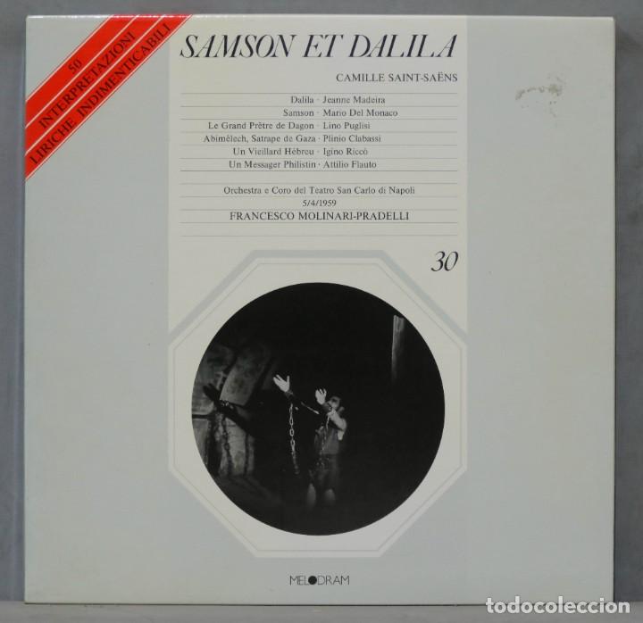 Disques de vinyle: CAJA LP. Molinari-Pradelli. Samson Et Dalila. SAINT-SAENS