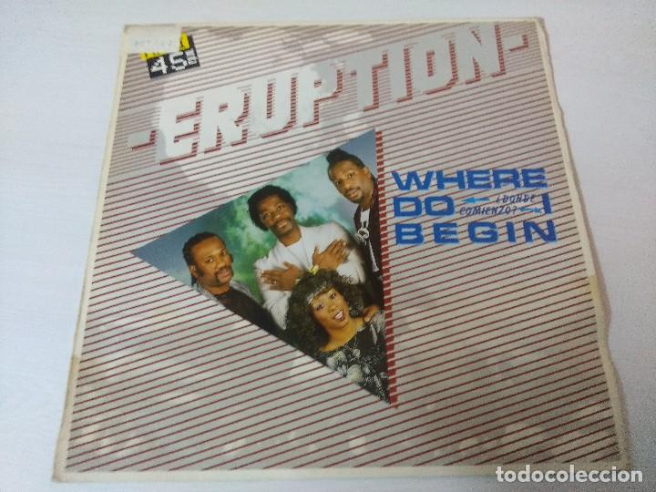 Discos de vinilo: ERUPTION/WHERE DO BEGIN/VINILO MAXI. - Foto 1