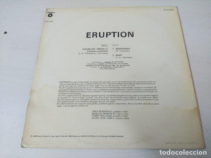 Discos de vinilo: ERUPTION/WHERE DO BEGIN/VINILO MAXI. - Foto 3