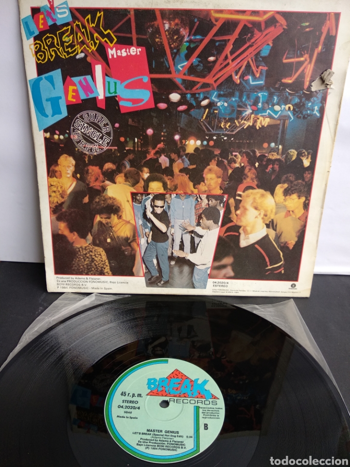Discos de vinilo: *MASTER GENIUS, LETSBREAK, SPAIN, BREAK, 1984 - Foto 1