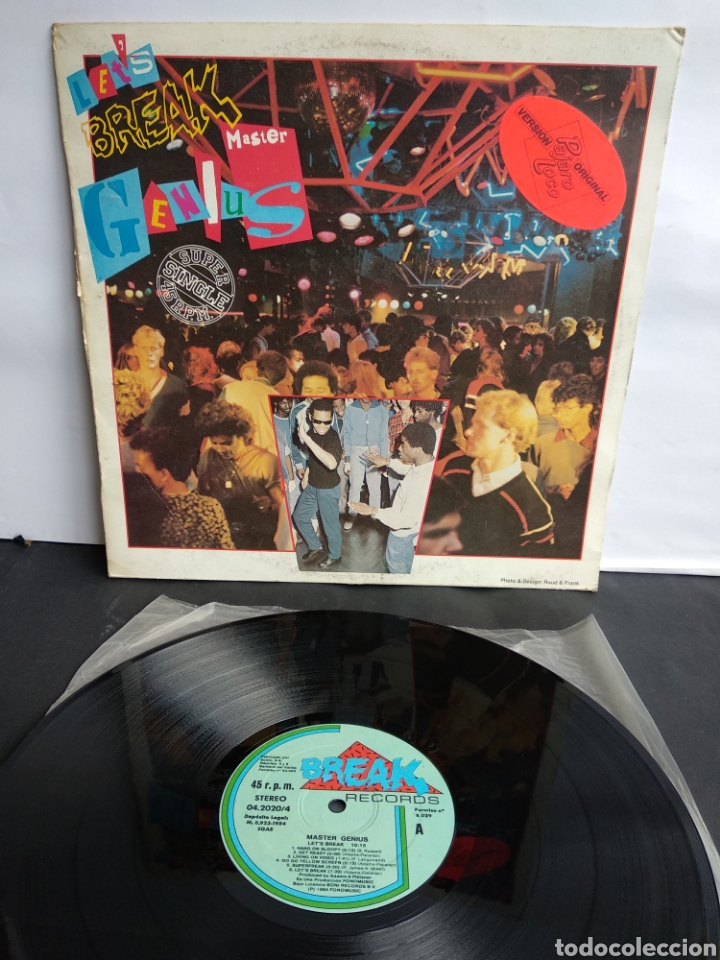 Discos de vinilo: *MASTER GENIUS, LETSBREAK, SPAIN, BREAK, 1984 - Foto 2