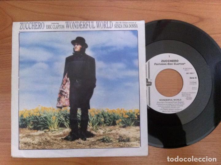 Discos de vinilo: ZUCCHERO featuring ERIC CLAPTON `Wonderful World&acute; - Foto 1