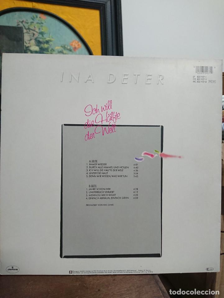 Discos de vinilo: INA DETER - MERCURY - ICH WILL DIE HALFTE DER WELT - 2000 LP - Foto 2