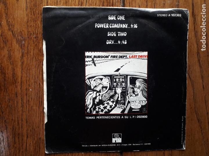Discos de vinilo: Eric Burdons fire dept. - power company + dry - Foto 2