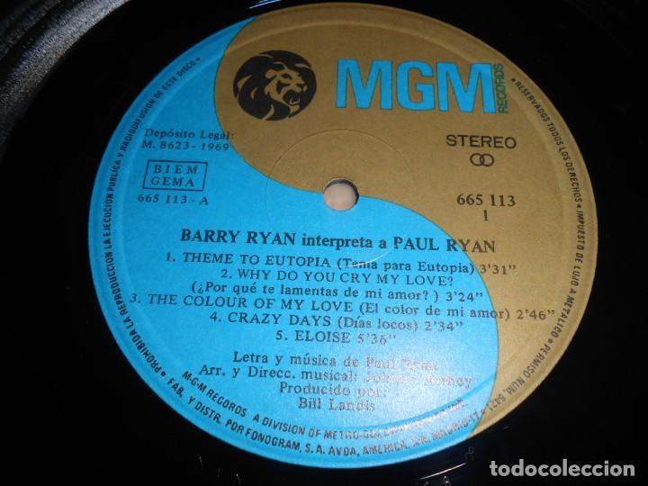 Discos de vinilo: BARRY RYAN - Interpreta a PAUL RYAN -, LP, THEME TO EUTOPIA + 10, A&Ntilde;O 1969 - Foto 5