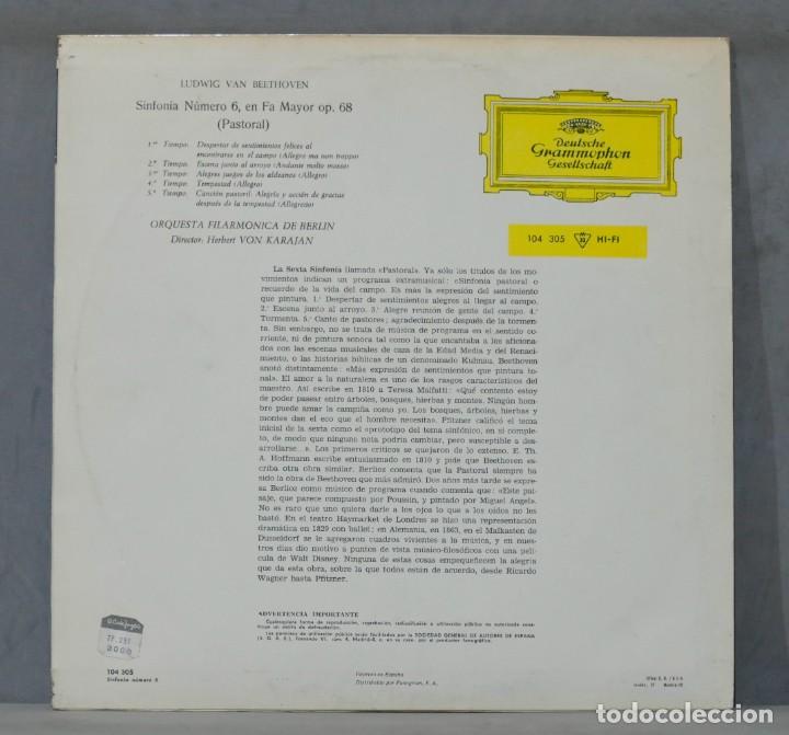 Discos de vinilo: LP. KARAJAN. BEETHOVEN. SINFON&Iacute;A 6 - Foto 2