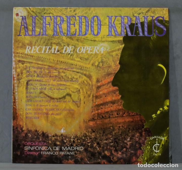 Discos de vinilo: LP. ALFREDO KRAUS. RECITAL DE OPERA - Foto 1