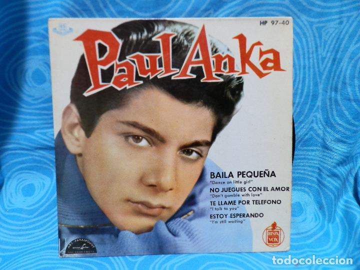 Discos de vinilo: SINGLE PAUL ANKA, BAILA PEQUE&Ntilde;A - Foto 1