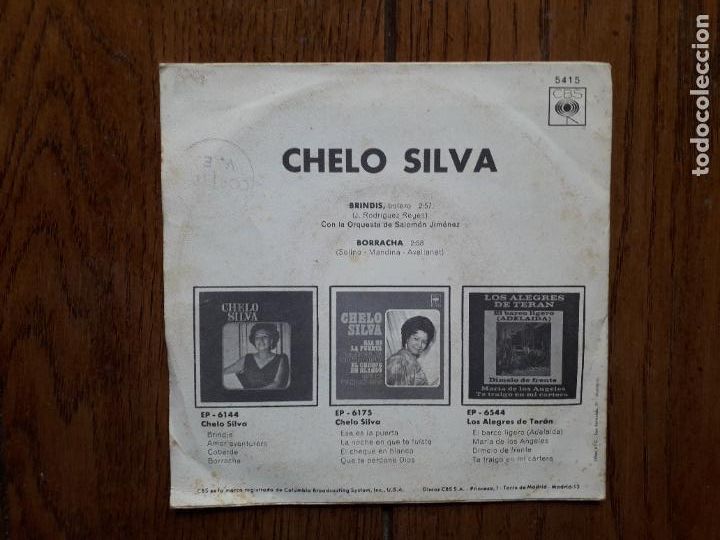 Discos de vinilo: Chelo Silva - brindis + borracha - Foto 2
