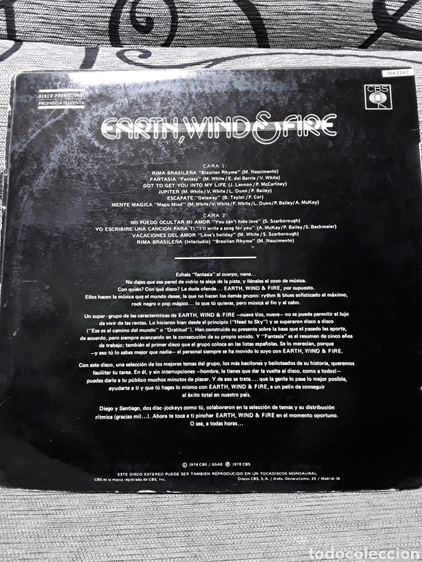 Discos de vinilo: Earth, Wind & Fire &lrm;&ndash; Promocional 14 - Foto 2