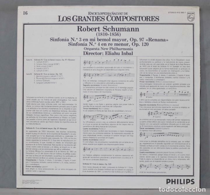 Discos de vinilo: LP. SCHUMANN. GRANDES COMPOSITORES. 16 - Foto 2