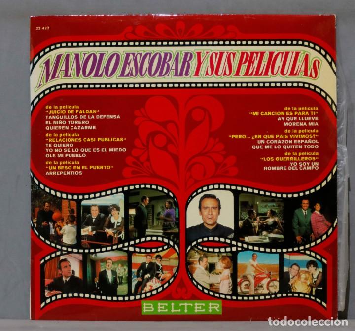 Discos de vinilo: LP. MANOLO ESCOBAR Y SUS PELICULAS - Foto 1