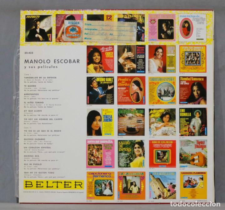 Discos de vinilo: LP. MANOLO ESCOBAR Y SUS PELICULAS - Foto 2