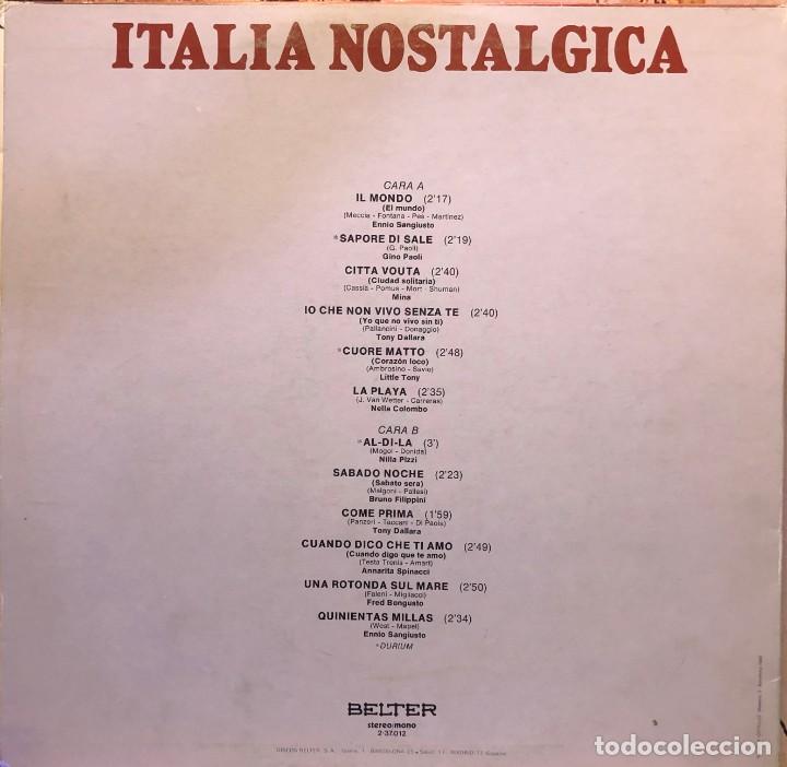 Discos de vinilo: Various &ndash; Italia Nostalgica - Vinyl, LP, Compilation - Foto 2