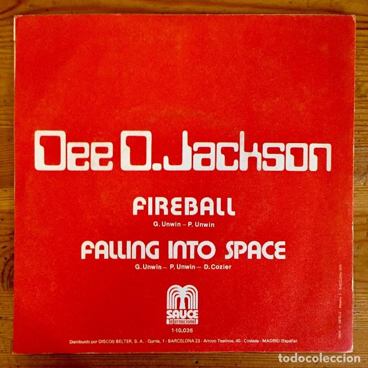 Discos de vinilo: DEE D. JACKSON : FIREBALL / FALLING INTO SPACE [SAUCE - ESP 1979] 7&rdquo; - Foto 2