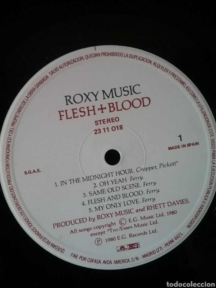 Discos de vinilo: ROXY MUSIC 1980 . Copia Polydor Spain - Foto 5