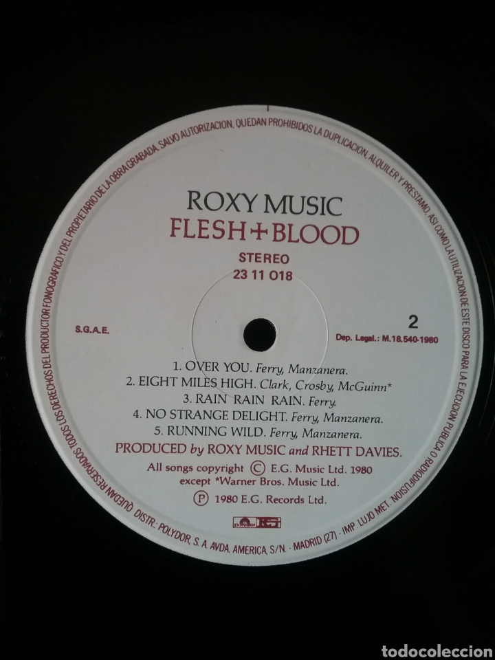 Discos de vinilo: ROXY MUSIC 1980 . Copia Polydor Spain - Foto 6