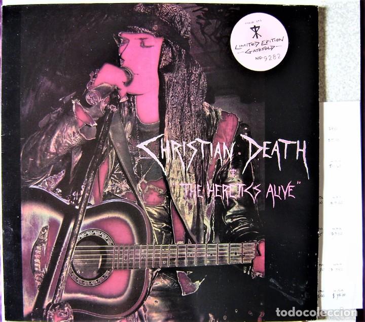 Discos de vinilo: CHRISTIAN DEATH.THE ERETICS ALIVE....EDICION LIMITADA Y NUMERADA....EX+ - Foto 1