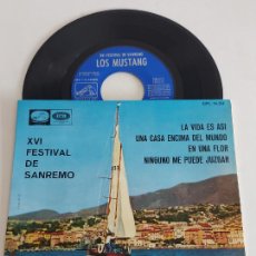 Discos de vinilo: LOS MUSTANG / LA VIDA ES ASÍ + 3 / XVI FEST. SANREMO / EP - LVA-1966 / MBC. ***/***. Lote 327555593
