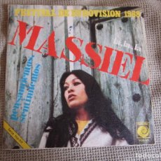 Discos de vinilo: MASSIEL - LA,LA,LA - EUROVISIÓN 1968 - SINGLE 7” 45 RPM EDITADO EN ESPAÑA. Lote 327555633