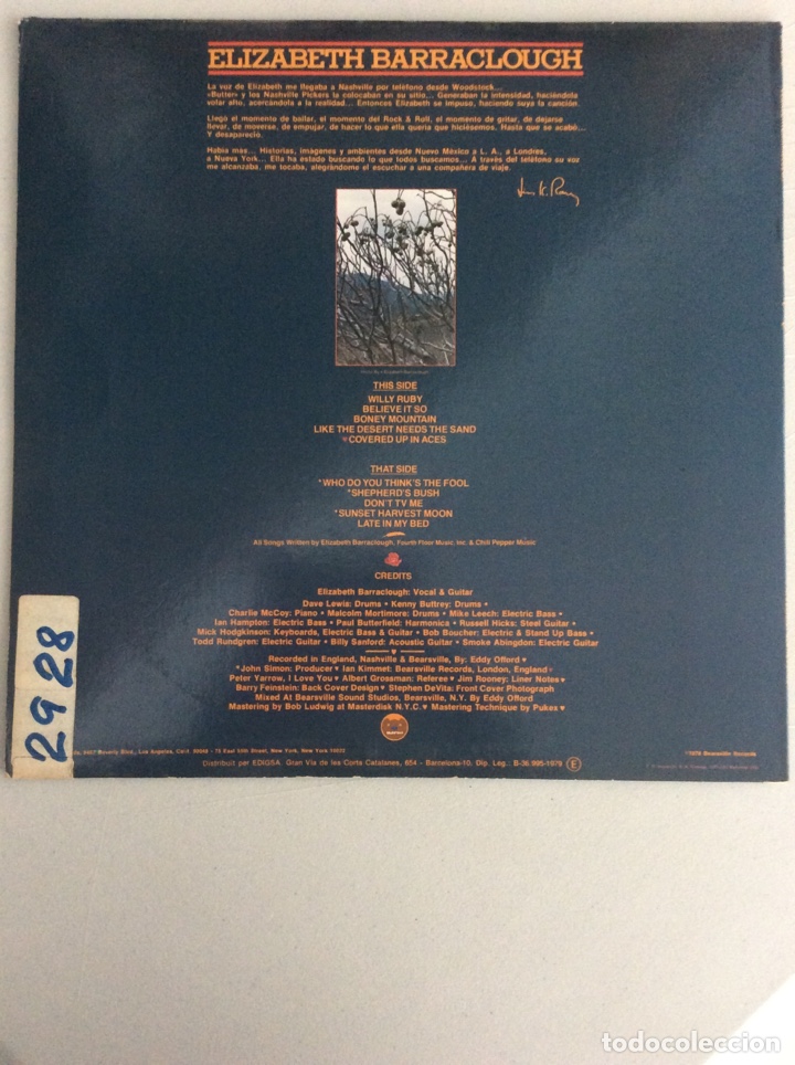 Discos de vinilo: Elizabeth Barraclough. Willy Ruby. - Foto 2