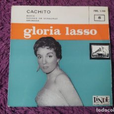 Discos de vinilo: GLORIA LASSO – CACHITO ,VINYL 7” EP 1958 SPAIN 7ERL 1.148. Lote 327830478
