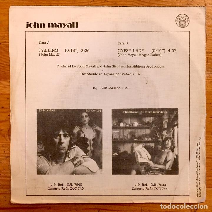 Discos de vinilo: JOHN MAYALL : FALLING / GYPSY LADY [DJM - ESP 1979] 7&rdquo; - Foto 2