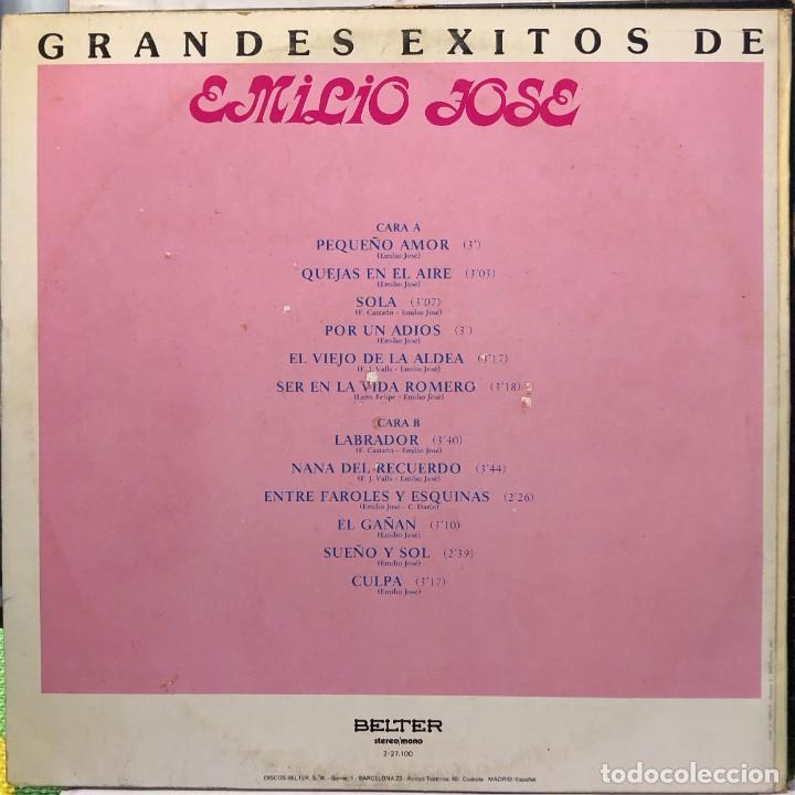Discos de vinilo: Emilio Jos&eacute; &ndash; Grandes &Eacute;xitos - Vinyl, LP, Compilation - BELTER - Foto 2