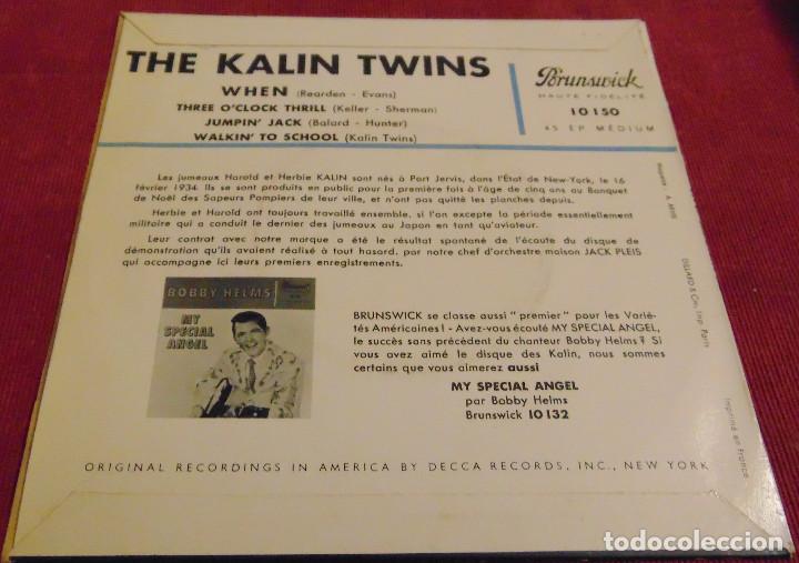 Discos de vinilo: The Kalin Twins &lrm;&ndash; When + 3 - EP FRANCES 1958 - Foto 2