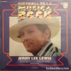Discos de vinilo: JERRY LEE LEWIS: ”JERRY LEE LEWIS”. HISTORIA DE LA MUSICA ROCK 3 LP VINILO 1981. Lote 327846233